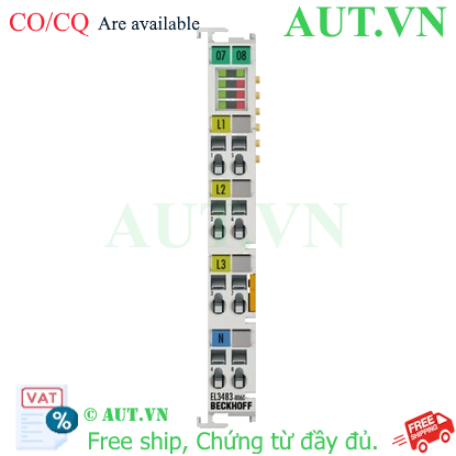 Ảnh của EL3483-0060 | EtherCAT Terminal, 3-channel analog input, mains monitor, 480 V AC, 24 bit, with analog values