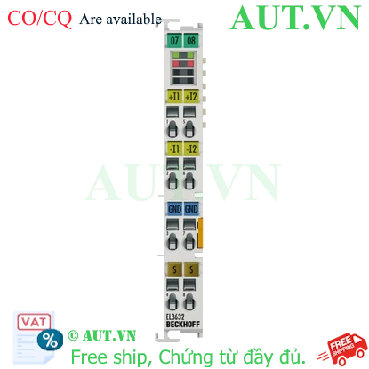 Ảnh của EL3632 | EtherCAT Terminal, 2-channel analog input, IEPE/accelerometer, 16 bit, 50 ksps