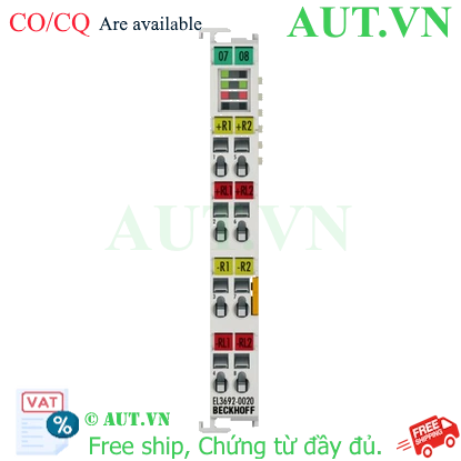 Ảnh của EL3692-0020 | EtherCAT Terminal, 2-channel analog input, resistance, 100 m?…10 M?, 24 bit, factory calibrated