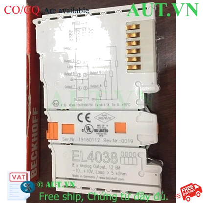 Ảnh của EL4038 | EtherCAT Terminal, 8-channel analog output, voltage, ±10 V, 12 bit