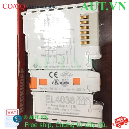 Ảnh của EL4038 | EtherCAT Terminal, 8-channel analog output, voltage, ±10 V, 12 bit