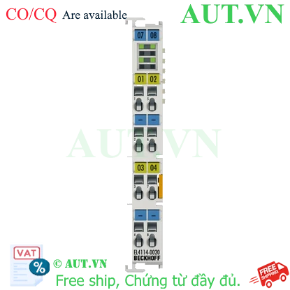 Ảnh của EL4114-0020 | EtherCAT Terminal, 4-channel analog output, current, 0…20 mA, 16 bit, factory calibrated