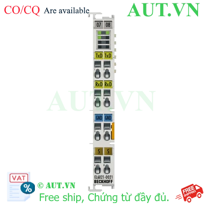 Ảnh của EL6021-0021 | EtherCAT Terminal, 1-channel communication interfaceserial, RS422/RS485, line device