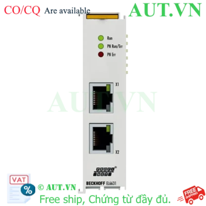Ảnh của EL6631 | EtherCAT Terminal, 2-port communication interface, PROFINET RT, controller