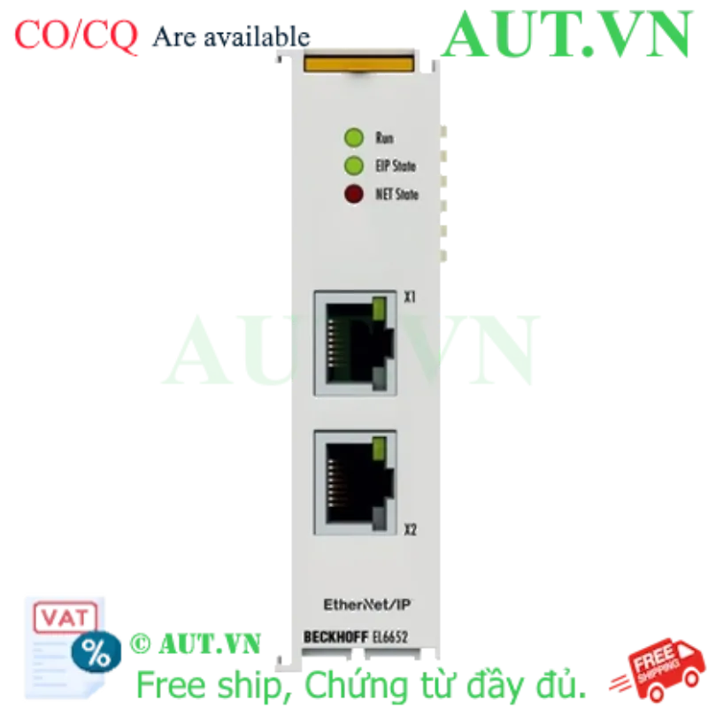 Ảnh của EL6652 Beckhoff: Giao Diện Truyền Thông EtherCAT 2 Cổng EtherNet/IP Scanner