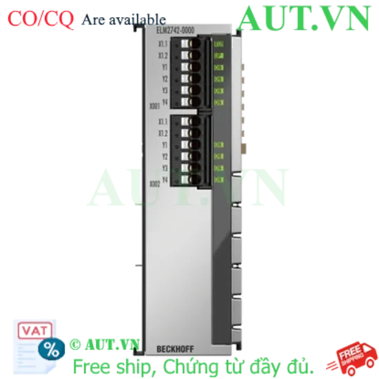 Ảnh của ELM2742-0000 | EtherCAT Terminal, 2-channel solid state relay output, multiplexer, 48 V AC/DC, 1 A, potential-free, 1 x 4