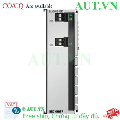 Ảnh của ELM3002-0030 | EtherCAT Terminal, 2-channel analog input, voltage, ±30 V…±20 mV, 24 bit, 20 ksps, externally calibrated