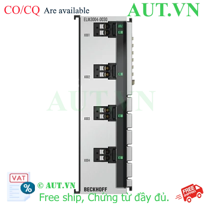 Ảnh của ELM3004-0030 | EtherCAT Terminal, 4-channel analog input, voltage, ±30 V…±20 mV, 24 bit, 10 ksps, externally calibrated