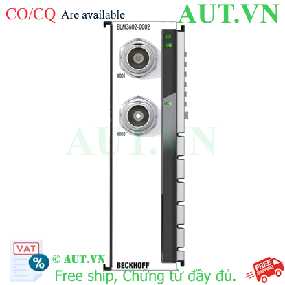 Ảnh của ELM3602-0002 | EtherCAT Terminal, 2-channel analog input, IEPE/accelerometer, 24 bit, 50 ksps, BNC