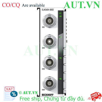 Ảnh của ELM3604-0002 | EtherCAT Terminal, 4-channel analog input, IEPE/accelerometer, 24 bit, 20 ksps, BNC