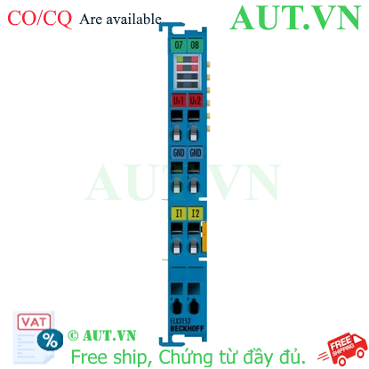 Ảnh của ELX3152 | EtherCAT Terminal, 2-channel analog input, current, 0/4…20 mA, 16 bit, single-ended, Ex i