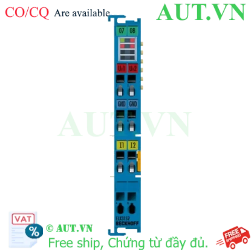 Ảnh của ELX3152 Beckhoff | Module EtherCAT Analog Input 2 Kênh (0/4-20mA) - Chuẩn Chống Cháy Nổ Ex i