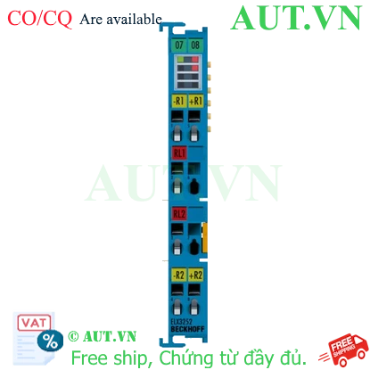 Ảnh của ELX3252 | EtherCAT Terminal, 2-channel analog input, potentiometer, 300 ?…40 k?, 16 bit, Ex i