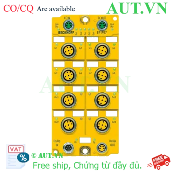 Ảnh của EP1957-0022 | EtherCAT Box, 8-channel digital input + 4-channel digital output, 24 V DC, 0.5 A, M12, TwinSAFE, TwinSAFE Logic