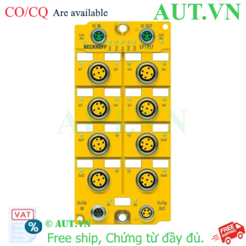 Ảnh của EP1957-0022 | EtherCAT Box, 8-channel digital input + 4-channel digital output, 24 V DC, 0.5 A, M12, TwinSAFE, TwinSAFE Logic