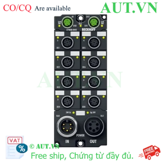 Ảnh của EP2038-0042 | EtherCAT Box, 8-channel digital output, 24 V DC, 2 A, M12, with diagnostics