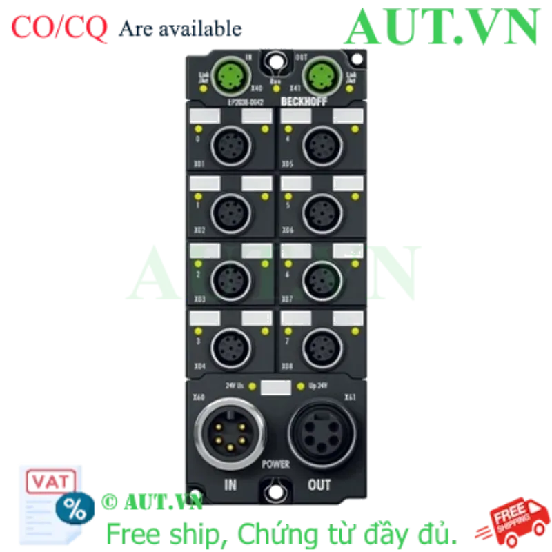 Ảnh của EP2038-0042 | EtherCAT Box, 8-channel digital output, 24 V DC, 2 A, M12, with diagnostics