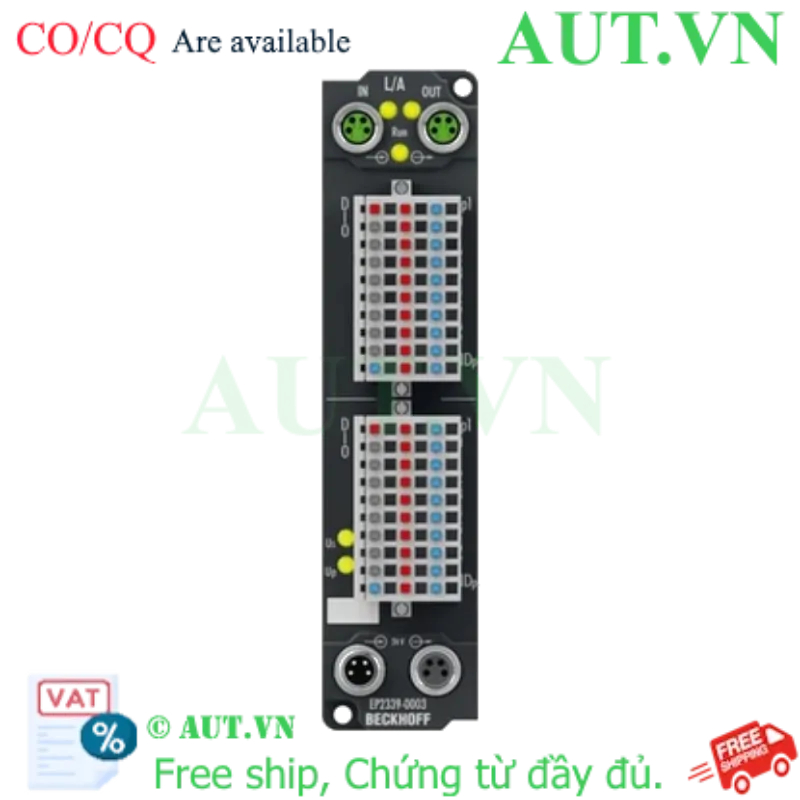 Ảnh của EP2339-0003 | EtherCAT Box, 16-channel digital combi, 24 V DC, 3 ms, 0.5 A, IP 20 connector