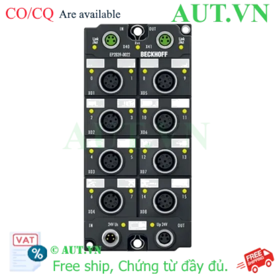 Ảnh của EP2839-0022 | EtherCAT Box, 16-channel digital output, 24 V DC, 0.5 A, M12, with diagnostics