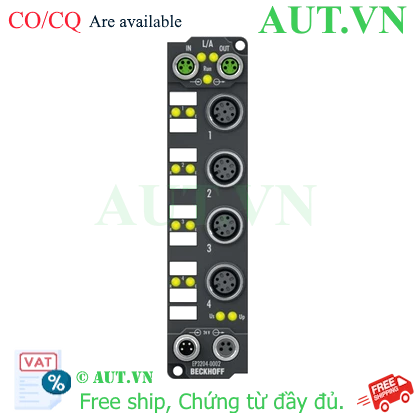 Ảnh của EP3204-0002 | EtherCAT Box, 4-channel analog input, temperature, RTD (Pt100), 16 bit, M12