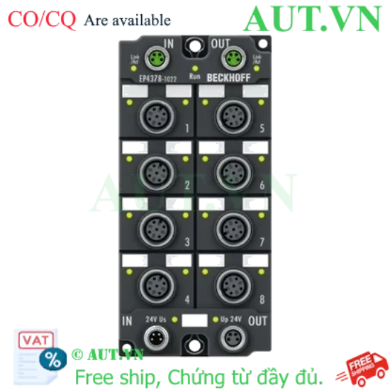 Ảnh của EP4378-1022 | EtherCAT Box, 4-channel analog input + 4-channel analog output, multi-function, ±10 V, 0/4…20 mA, 16 bit, single-ended, M12