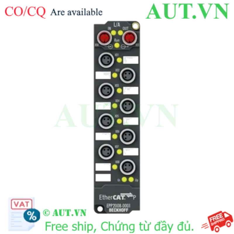 Ảnh của EPP2008-0001 | EtherCAT P Box, 8-channel digital output, 24 V DC, 0.5 A, M8
