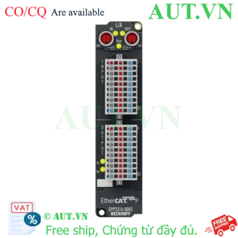 Ảnh của EPP2316-0003 | EtherCAT P Box, 8-channel digital input + 8-channel digital output, 24 V DC, 10 µs, 0.5 A, IP20 connector