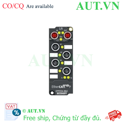 Ảnh của EPP2334-0061 | EtherCAT P Box, 4-channel digital combi, 24 V DC, 10 µs, 0.5 A, M8