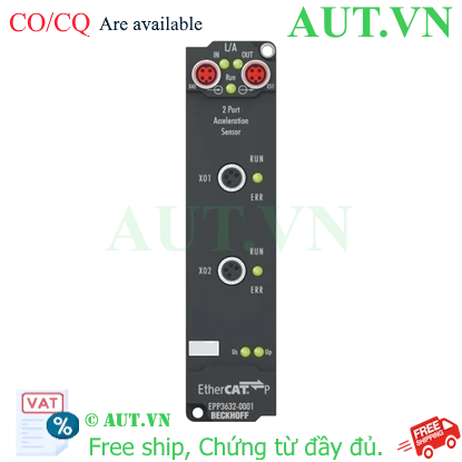Ảnh của EPP3632-0001 | EtherCAT P Box, 2-channel analog input, IEPE/accelerometer, 16 bit, 50 ksps, M8