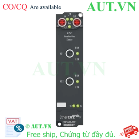 Ảnh của EPP3632-0001 | EtherCAT P Box, 2-channel analog input, IEPE/accelerometer, 16 bit, 50 ksps, M8