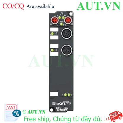 Ảnh của EPP4314-1002 | EtherCAT P Box, 2-channel analog input + 2-channel analog output, multi-function, ±20 mA, 16 bit, differential, M12