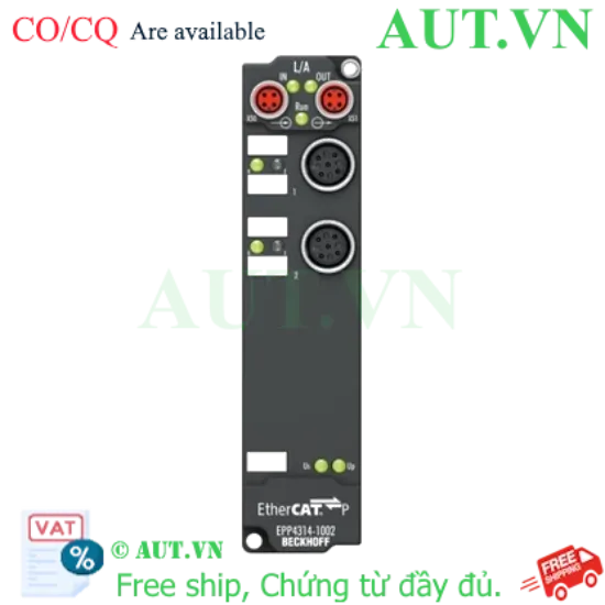 Ảnh của EPP4314-1002 | EtherCAT P Box, 2-channel analog input + 2-channel analog output, multi-function, ±20 mA, 16 bit, differential, M12