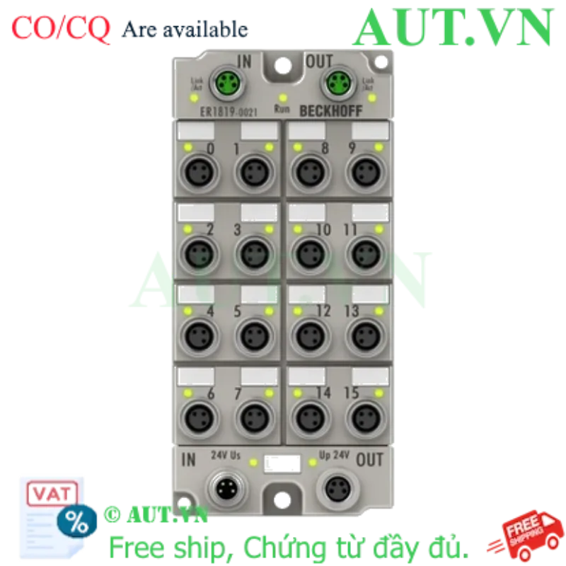 Ảnh của ER1819-0021 | EtherCAT Box, 16-channel digital input, 24 V DC, 10 µs, M8, zinc die-cast