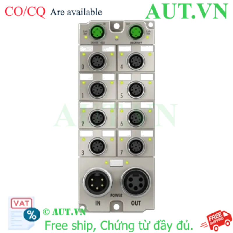 Ảnh của ER2028-1032 | EtherCAT Box, 8-channel digital output, 24 V DC, 2 A, M12, zinc die-cast