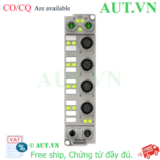 Ảnh của ER2328-0002 | EtherCAT Box, 4-channel digital input + 4-channel digital output, 24 V DC, 3 ms, 2 A, M12, zinc die-cast