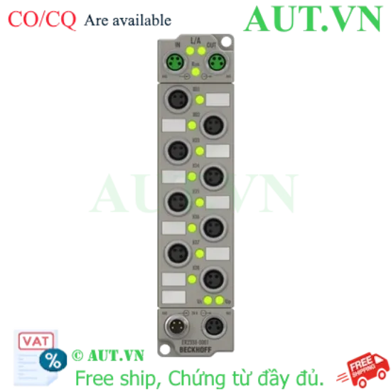 Ảnh của ER2338-0001 | EtherCAT Box, 8-channel digital combi, 24 V DC, 10 µs, 0.5 A, M8, zinc die-cast