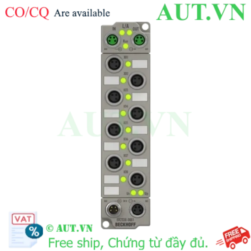 Ảnh của ER2338-1001 | EtherCAT Box, 8-channel digital combi, 24 V DC, 3 ms, 0.5 A, M8, zinc die-cast