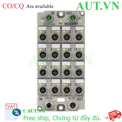 Ảnh của ER2349-0021 | EtherCAT Box, 16-channel digital combi, 24 V DC, 10 µs, 0.5 A, M8, zinc die-cast