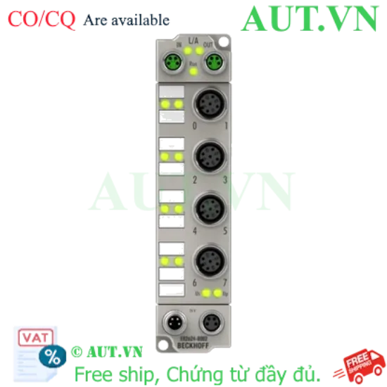 Ảnh của ER2624-0002 | EtherCAT Box, 4-channel relay output, 25 V AC, 30 V DC, 0.5 A AC, 2 A DC, M12, zinc die-cast