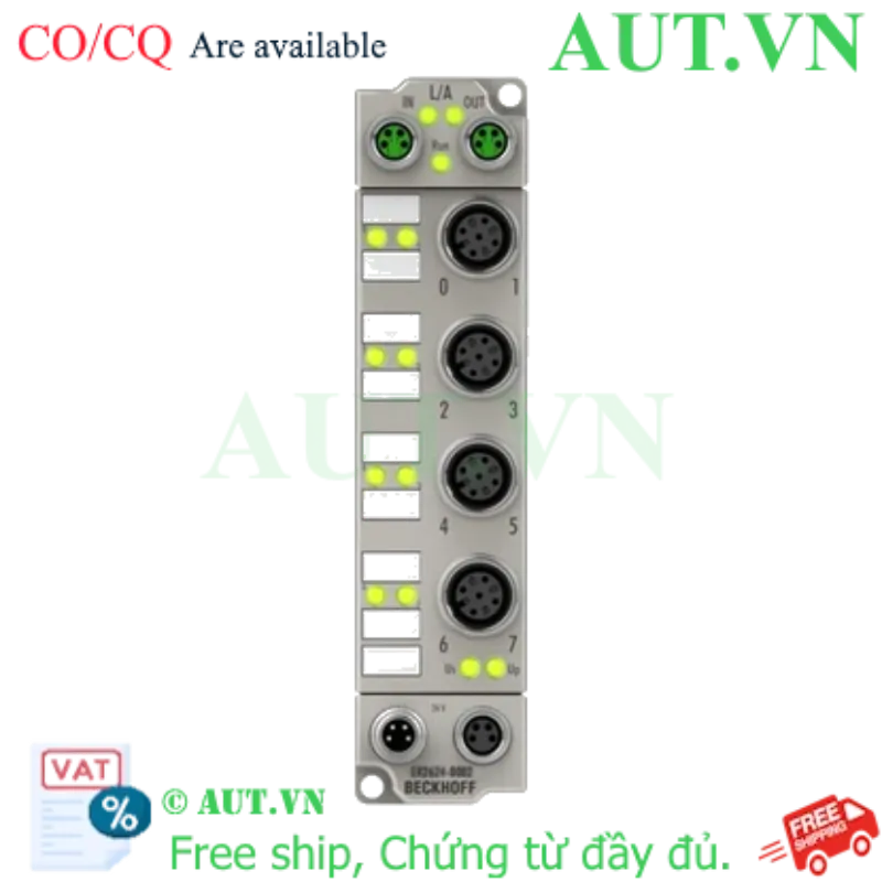 Ảnh của ER2624-0002 | EtherCAT Box, 4-channel relay output, 25 V AC, 30 V DC, 0.5 A AC, 2 A DC, M12, zinc die-cast
