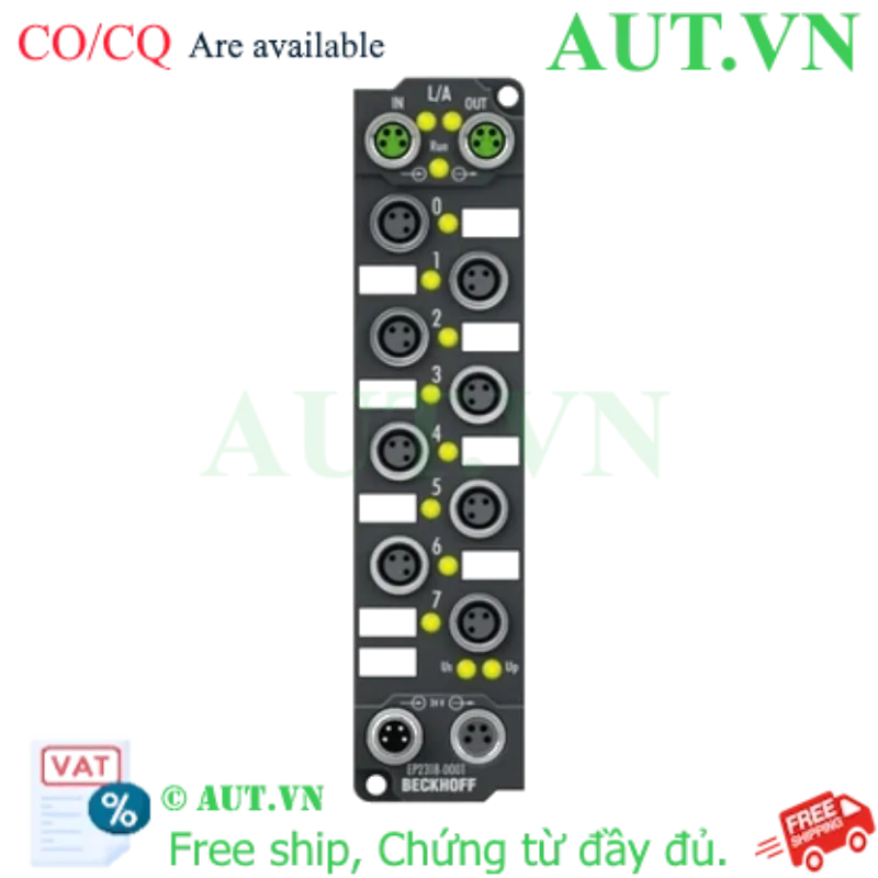 Ảnh của EtherCAT Box digital 4 input / 4 output 24VDC Beckhoff EP2318-0001