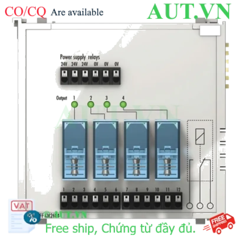 Ảnh của Module 4 kênh relay output 230VAC 16A Beckhoff KM2604
