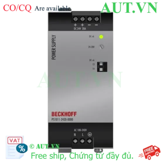 Ảnh của PS1011-2420-0000 | Power supply PS1000; output: 24 V DC, 20 A; input: AC 100…240 V, 1-phase