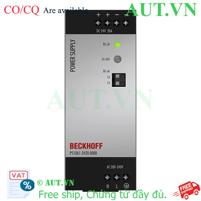 Ảnh của PS1061-2420-0000 | Power supply PS1000; output: 24 V DC, 20 A; input: AC 200…240 V, 1-phase