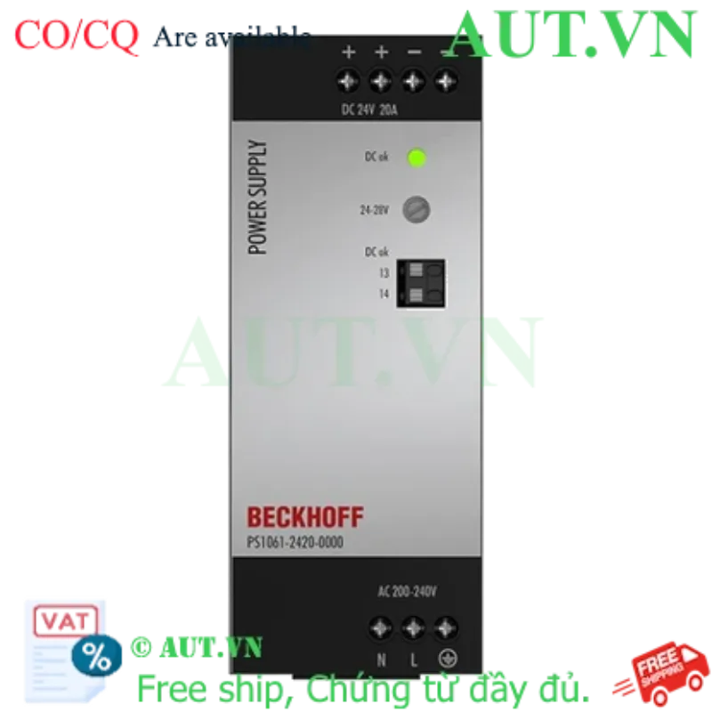 Ảnh của PS1061-2420-0000 | Power supply PS1000; output: 24 V DC, 20 A; input: AC 200…240 V, 1-phase