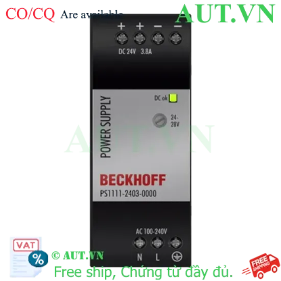Ảnh của PS1111-2403-0000 | Power supply PS1000; output: 24 V DC, 3.8 A; input: AC 100…240 V, 1-phase, NEC Class 2