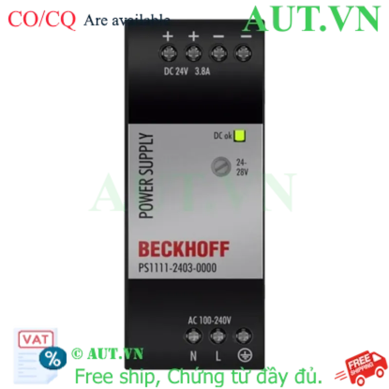 Ảnh của PS1111-2403-0000 | Power supply PS1000; output: 24 V DC, 3.8 A; input: AC 100…240 V, 1-phase, NEC Class 2