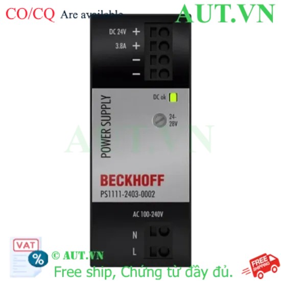 Ảnh của PS1111-2403-0002 | Power supply PS1000; output: 24 V DC, 3.8 A; input: AC 100…240 V, 1-phase