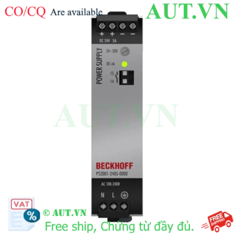 Ảnh của PS2001-2405-0000 | Power supply PS2000; output: 24 V DC, 5 A; input: AC 100…240 V/DC 110…150 V, 1-phase