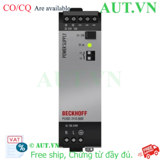 Ảnh của PS2001-2410-0000 | Power supply PS2000; output: 24 V DC, 10 A; input: AC 100…240 V/DC 110…150 V, 1-phase